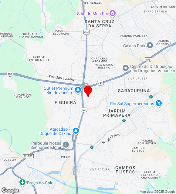 Mapa da localização