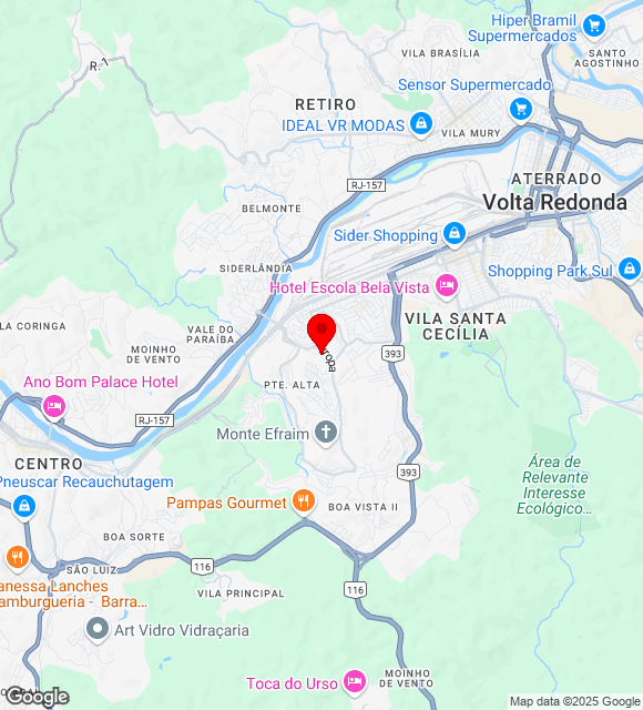 Mapa da localização