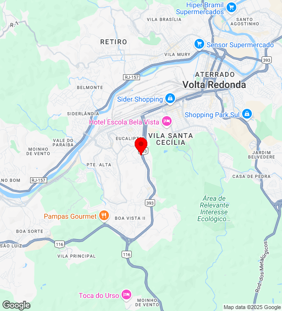 Mapa da localização