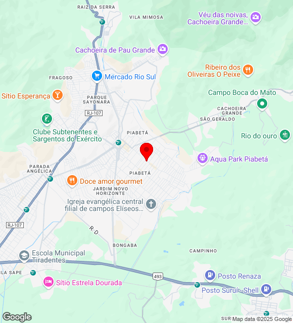 Mapa da localização