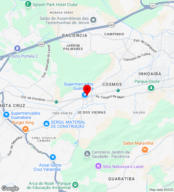 Mapa da localização