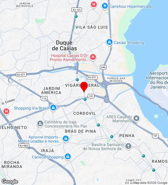 Mapa da localização