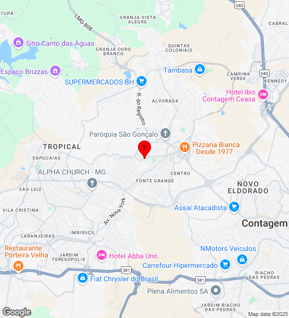 Mapa da localização