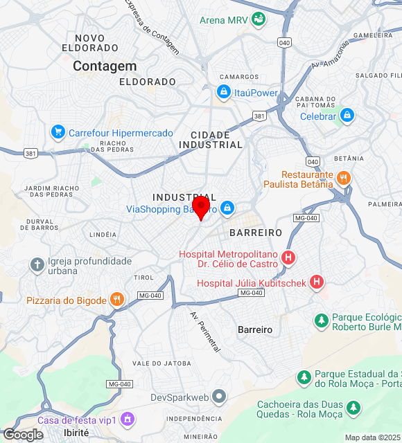 Mapa da localização
