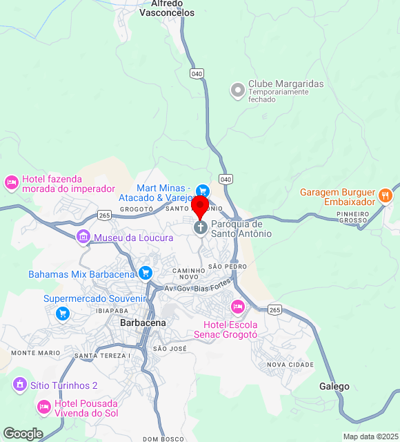 Mapa da localização