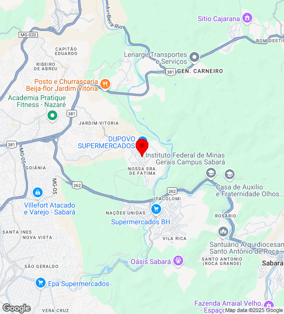 Mapa da localização