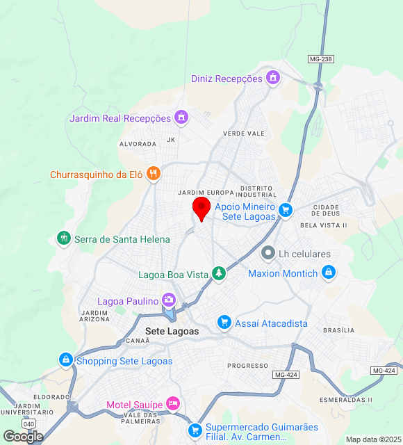 Mapa da localização