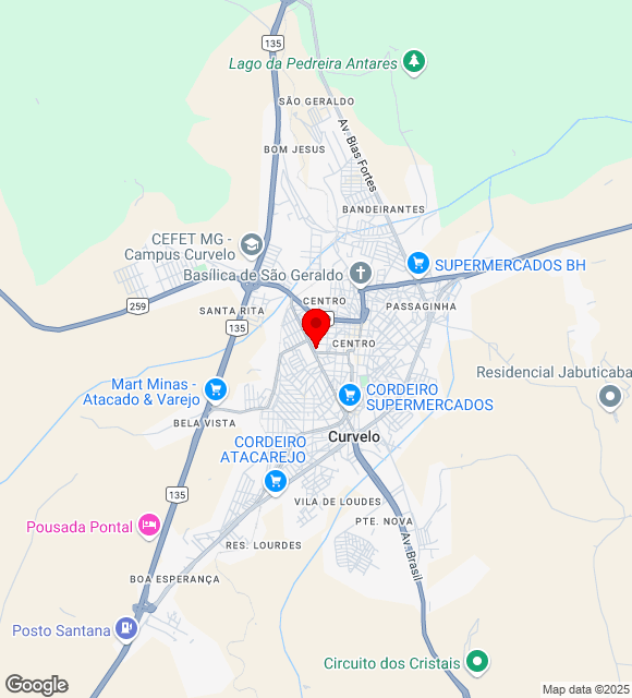 Mapa da localização