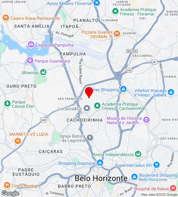 Mapa da localização
