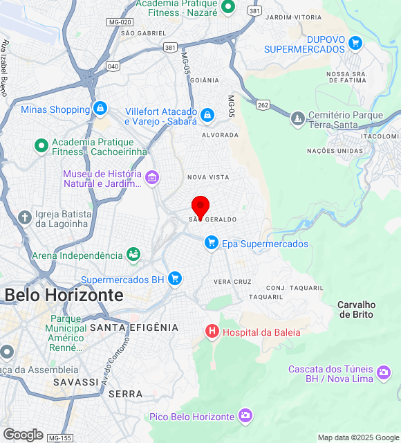 Mapa da localização