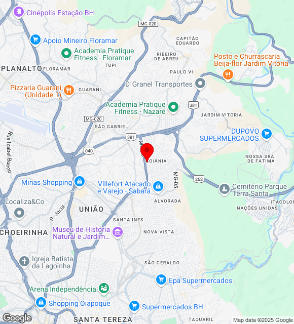 Mapa da localização
