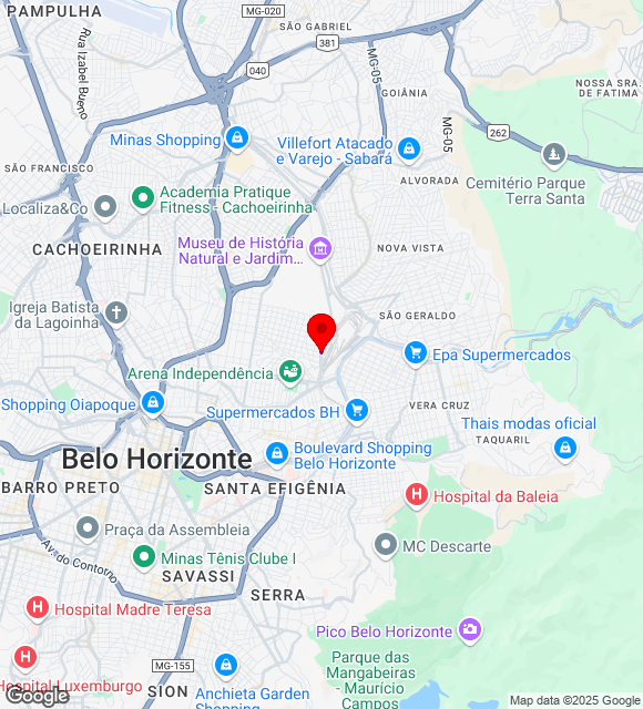 Mapa da localização