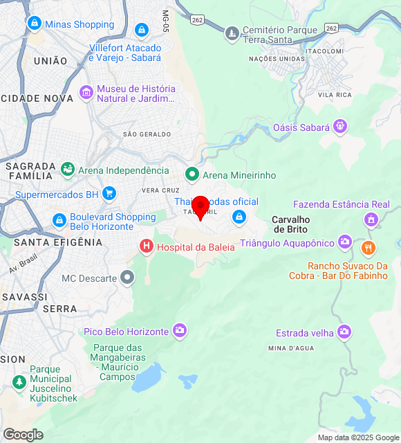 Mapa da localização