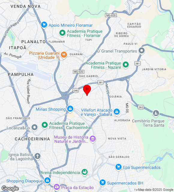 Mapa da localização