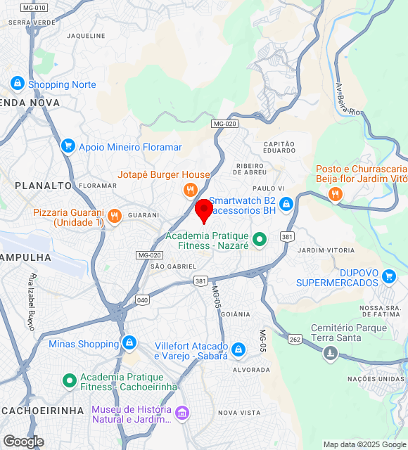 Mapa da localização