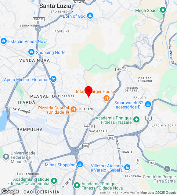Mapa da localização