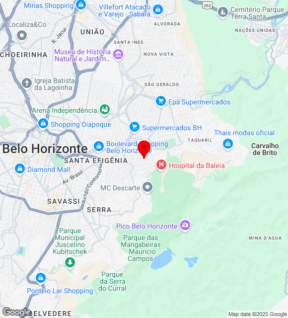Mapa da localização