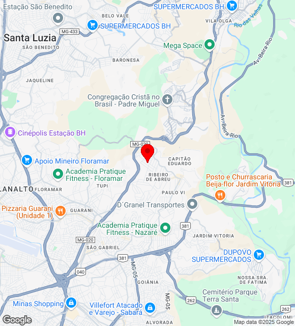 Mapa da localização