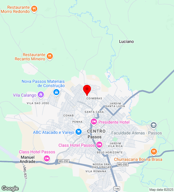 Mapa da localização