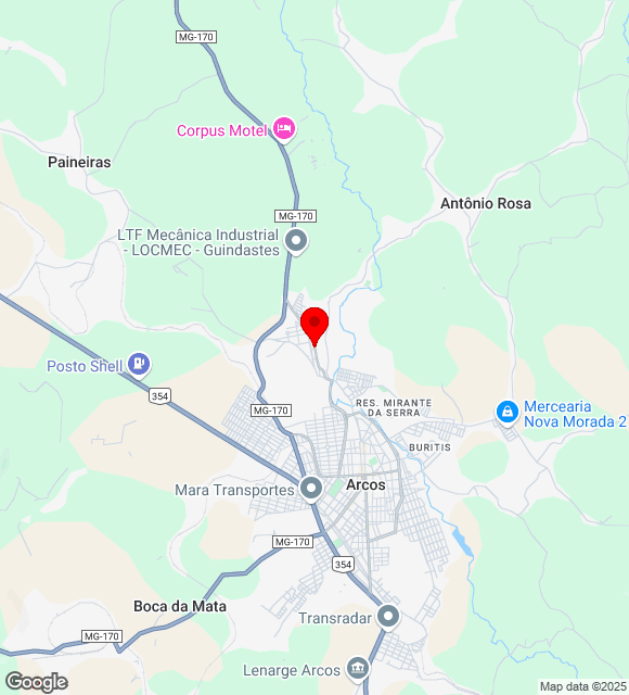Mapa da localização