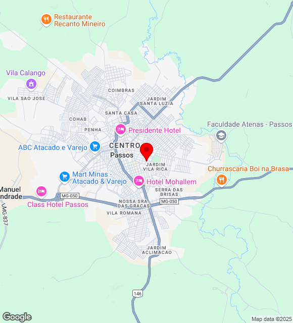 Mapa da localização