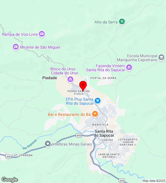 Mapa da localização