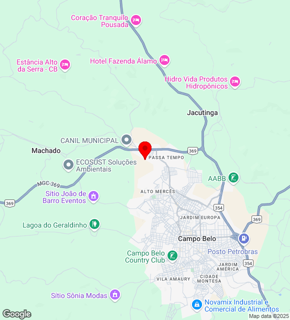 Mapa da localização