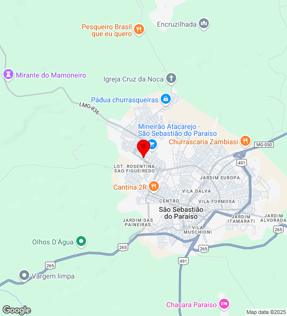 Mapa da localização