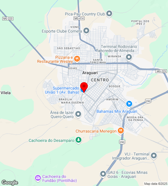 Mapa da localização