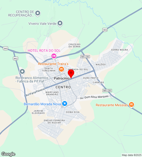 Mapa da localização