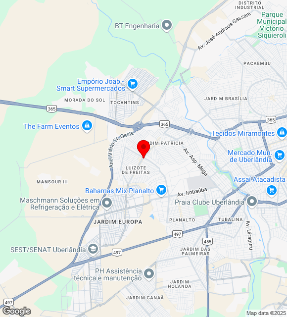 Mapa da localização