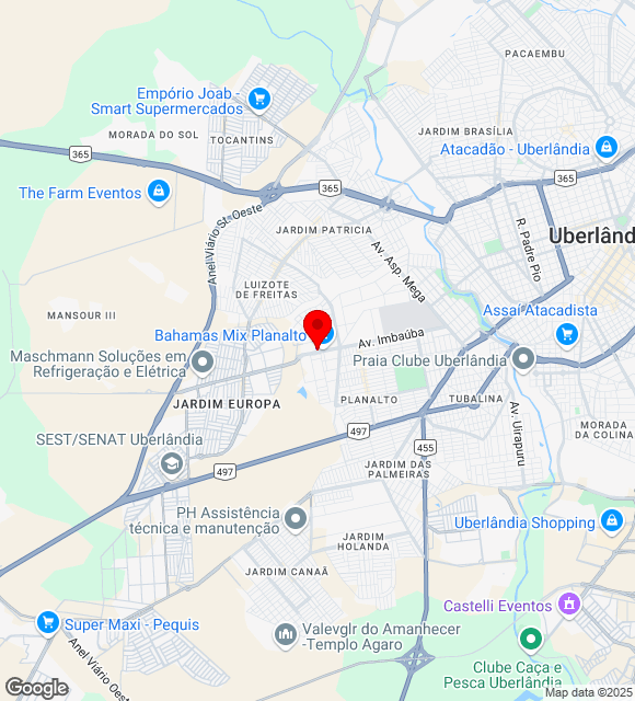 Mapa da localização