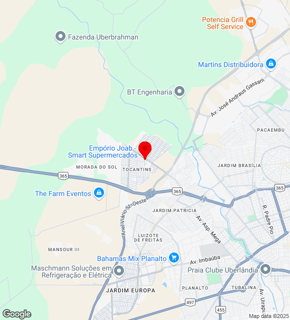 Mapa da localização