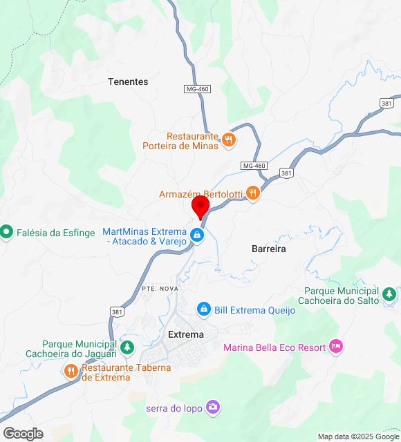 Mapa da localização