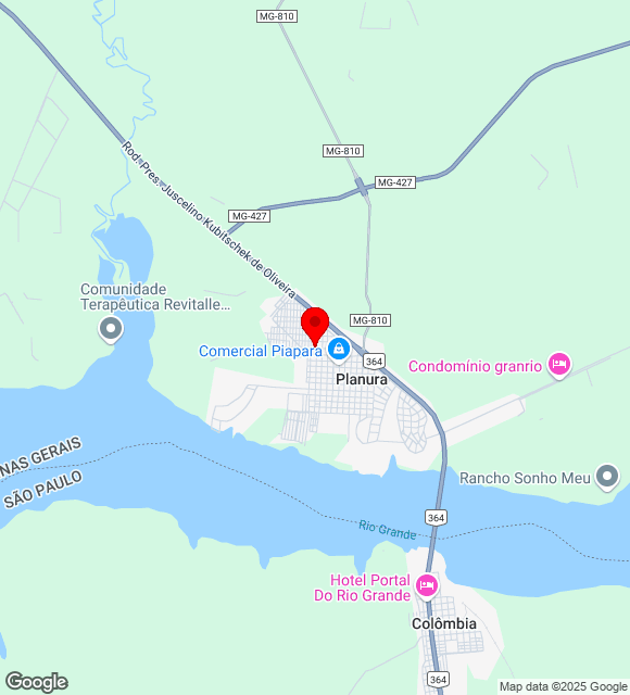Mapa da localização