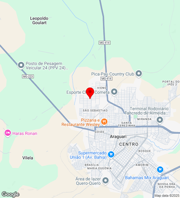 Mapa da localização