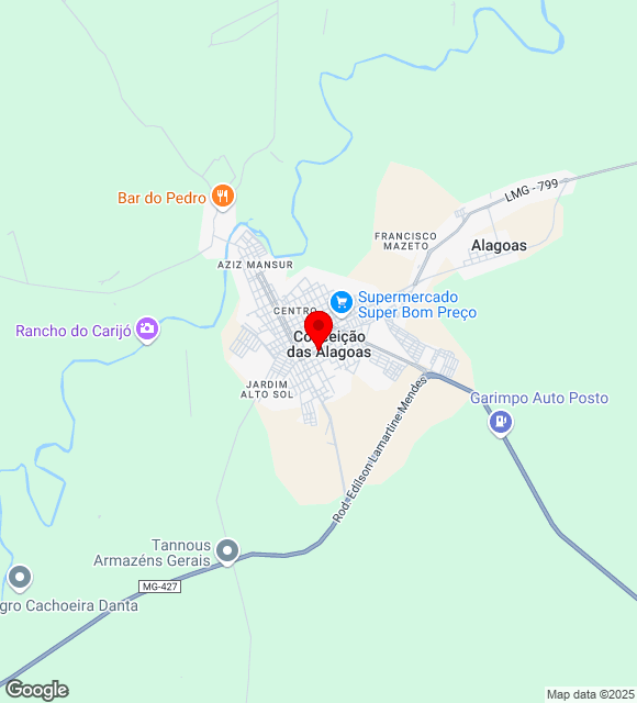Mapa da localização