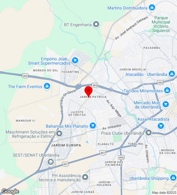 Mapa da localização