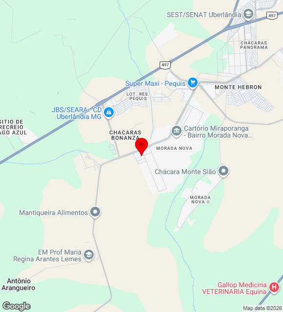 Mapa da localização