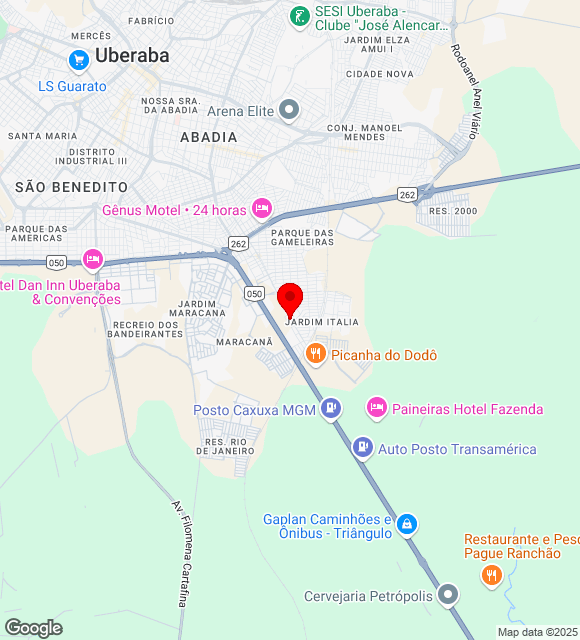 Mapa da localização