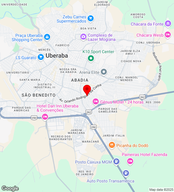 Mapa da localização
