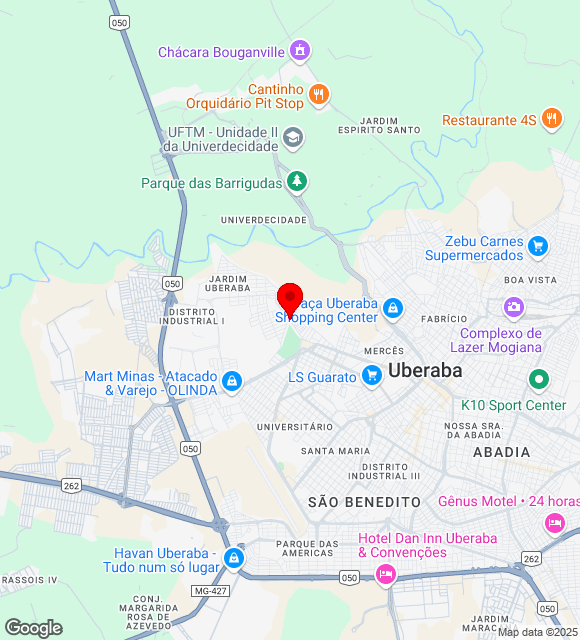 Mapa da localização