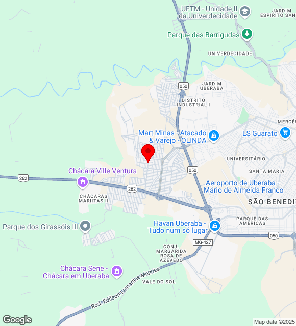 Mapa da localização