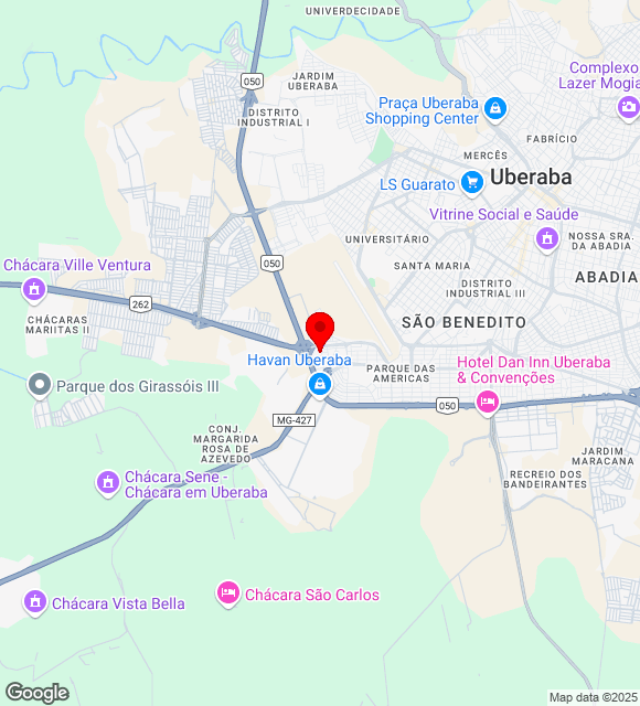 Mapa da localização