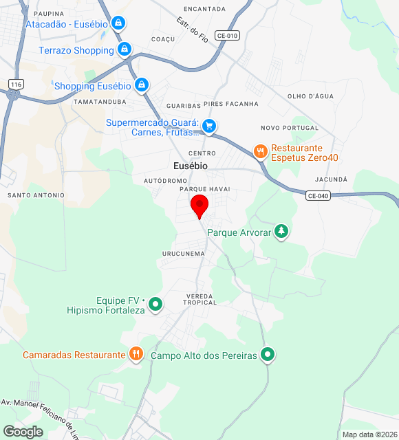 Mapa da localização