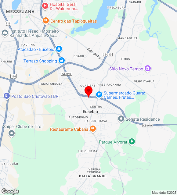 Mapa da localização
