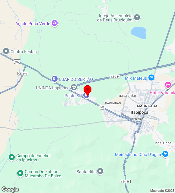 Mapa da localização