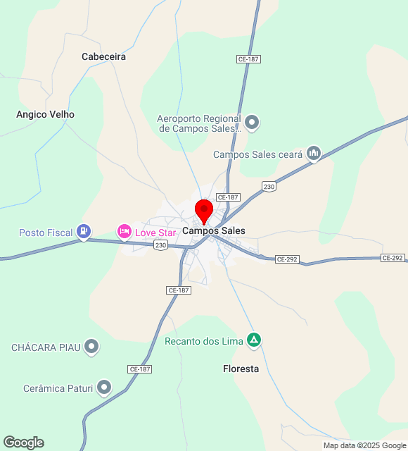 Mapa da localização