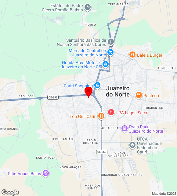 Mapa da localização