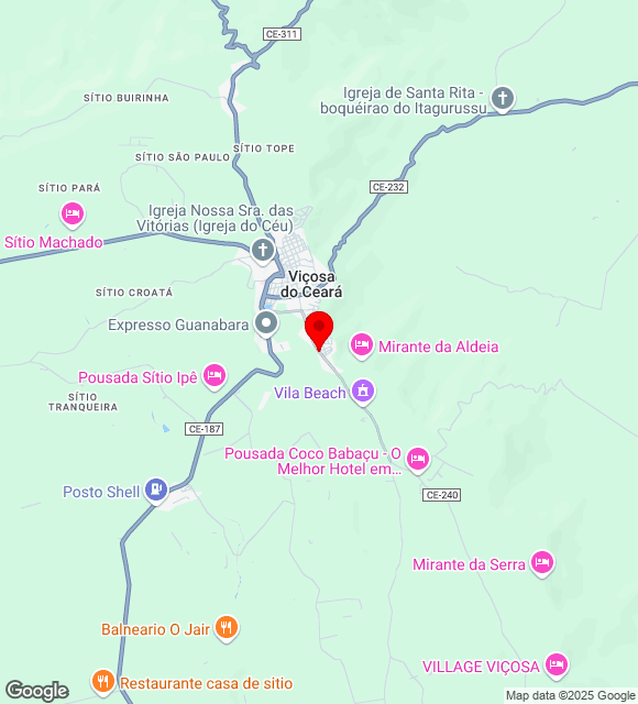 Mapa da localização